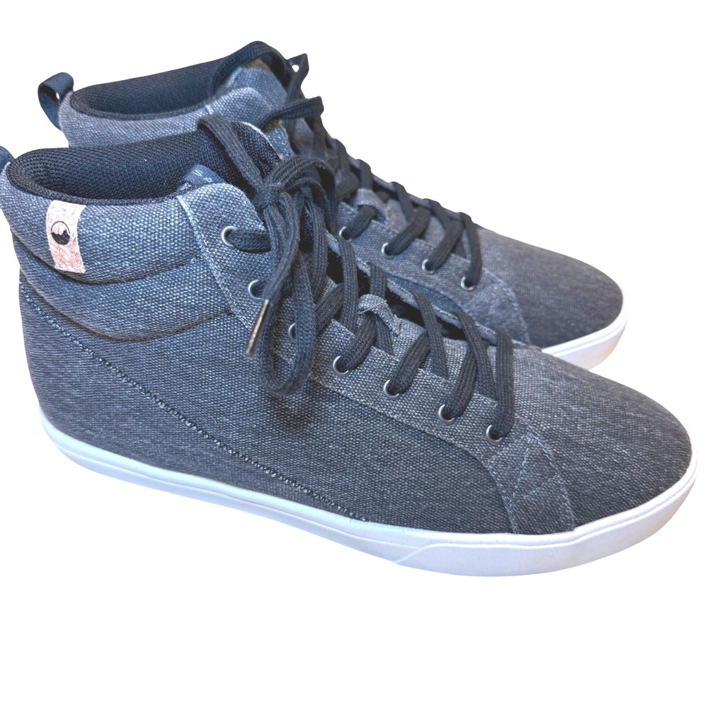 NWOB Saola Wanaka Men's Charcoal Canvas High‎ Top Sneakers Shoes US 10 EUR 43